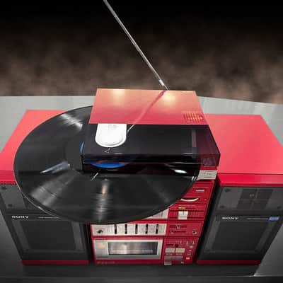 Sony FH-3 PS-Q7 RED 🔥RARE🔥 Vintage Stereo Cassette System image 4