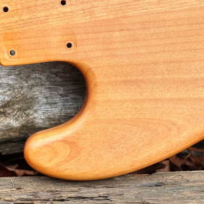 Warmoth Jazz Bass Body, Two Piece Light Alder, Oil Finish image 12