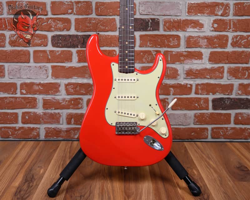 Fender Pre CBS Slab Board Stratocaster Fiesta Red 1960 w/OHSC (Refin/Refret) image 1
