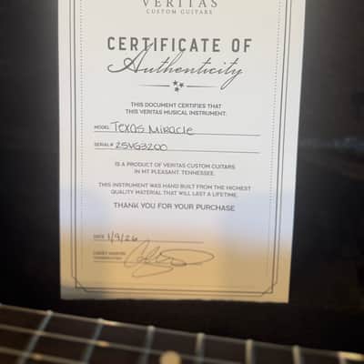 Veritas Texas Miracle Custom Aged Nitro *Authorized Dealer* @AIFG image 10