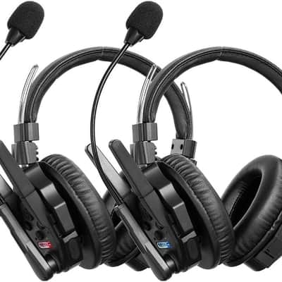 SYNCO Xtalk XMax2 Full-Duplex Wireless Intercom System with 2PCS Double-Ear Headsets (2.4GHz) for Team Communication, Film and Live Stage Use Bundle Polishing Cloth image 2