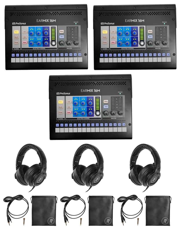 3 PRESONUS EarMix 16M 16x2 16-Ch. AVB Monitor/Headphone Mixers Bundle with Mackie Headphones image 1