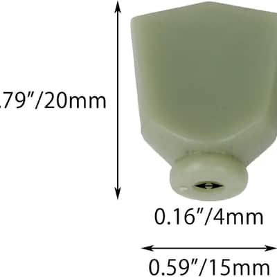 Light Green Plastic Tuning Key Buttons Machine Head Buttons Replacement for Guitar Pack of 6 image 5