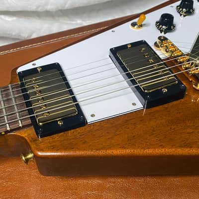 NEW! Gibson Custom 1958 Mahogany Flying V Reissue Electric Guitar - Antique Natural, VOS - WOW - Authorized Dealer - Only 6.9lbs! - G07132 image 10