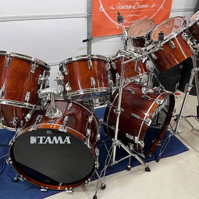 Vintage 1983 Tama Superstar Drum Set in Super Mahogany image 2