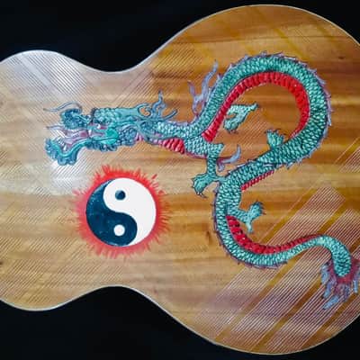 Blueberry Handmade Acoustic Guitar Grand Concert Dragon image 5