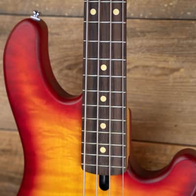 Lakland Skyline 44-02 Deluxe Bass Guitar - Satin Cherryburst with Roasted Neck image 4