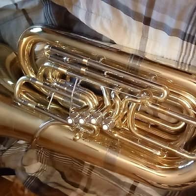 Schiller American Heritage 5 Valve BBb Tuba 2017 Gold Laquer image 5
