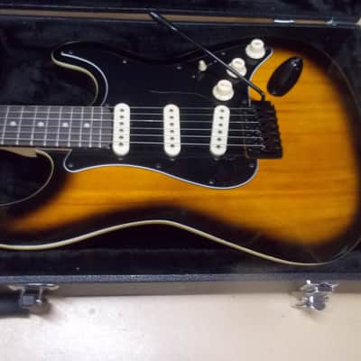 Unknown Strat style electric guitar Sunburst bound top - NICE! REDUCED image 7
