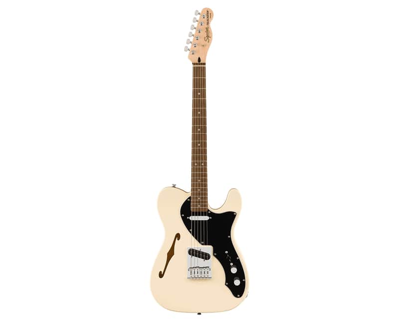 Used Squier Affinity Telecaster Thinline - Olympic White w/Laurel FB image 1