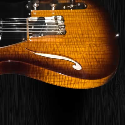 CP Thornton Thinline Classic II-European Fiddleback Ash-Tobacco Burst (Authorized Dealer) image 8