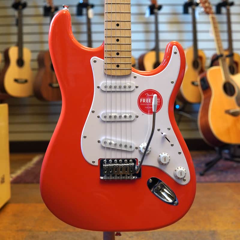 Squier Limited Edition Squier Sonic Stratocaster Electric Guitar Fiesta Red image 1