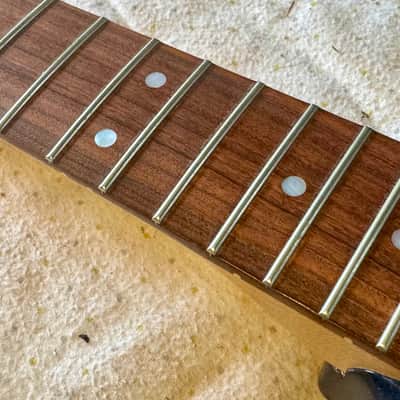 Custom Superwide Superstrat Style Guitar Neck and Body - Trans-tint Blue image 2