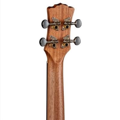 Luna Uke EX BWE Crescent Black/White Ebony Concert w/ Gigbag image 5