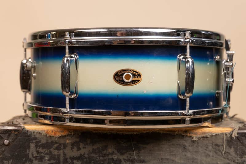 1960s Slingerland 5x14 Blue and Silver Duco Student Snare Drum image 1
