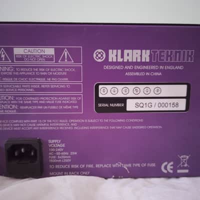 Klark Teknik SQ1G Dual 30-Band Graphic Equalizer 2010s Standard image 4
