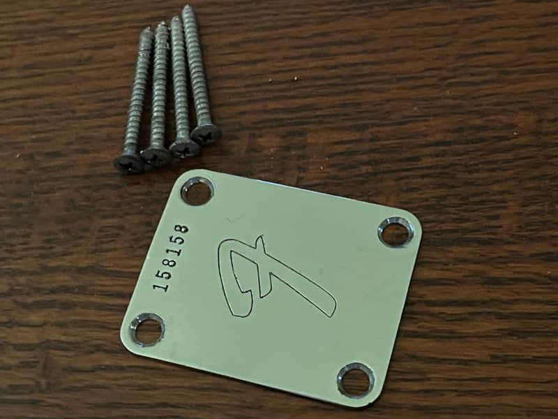 1966 Fender guitar neck plate Jazz Precision Mustang bass image 1