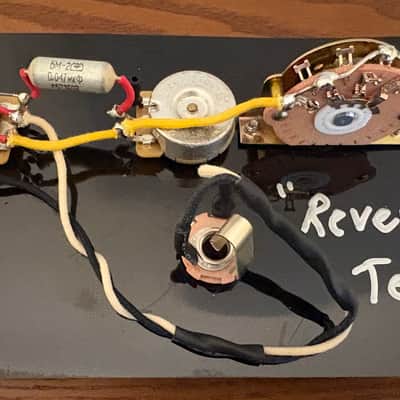 Fender Telecaster Reverse (control plate) 3-way wiring harness neck and bridge single coil pickups and treble bleed circuit mod image 1