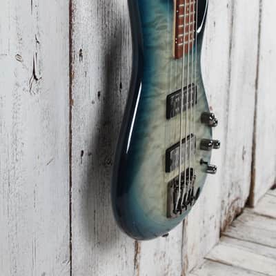 Ibanez SR400EQM 4 String Electric Bass Guitar Stained Cosmic Blue Starburst image 8