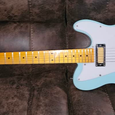 Partscaster Telecaster gold foil style 2023 - Daphne Blue image 7