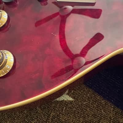 2012 Edwards by ESP E-LP-125SD/QM Les Paul - Black Cherry image 5