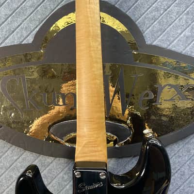 Squier Stratocaster Mini Piano Black KILLER FLAME MAPLE NECK! In-USA Setup and Fret Polish image 14