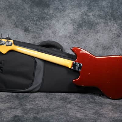 Olinto By La Bella 4-String Short Scale Bass - Candy Apple Red Relic w/Matching headstock image 7