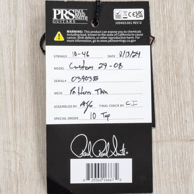 PRS Paul Reed Smith Custom 24-08 10-Top Guitar, TCI Pickups, Wing Tuners, Carroll Blue 2024 image 13