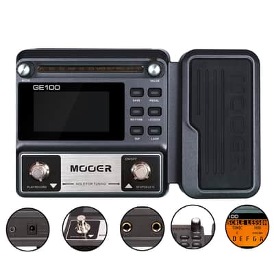 MOOER GE100 Multi-Effects Pedal 180s Loop Recording 23 Distortion 40 Drum image 1