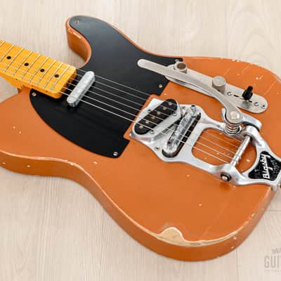 Telecaster Partscaster MJT Relic Copper Lacquer w/ Fender Licensed Neck, Lollar, Bigsby B16 & Case image 10