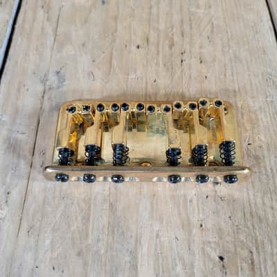 Unbranded Guitar Bridge 6 Saddles 1990s Top Loader Optek Fretlight Pro 200 - Gold image 2