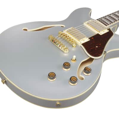 Ibanez AS73G-MSF Artcore Hollow Body Guitar 6-String - Moonstone Silver Flat image 1