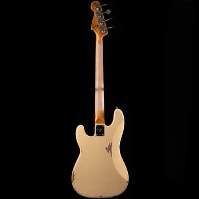 Pre-Owned 2024 Fender Custom Shop 1964 Precision Bass Relic Aged Vintage White With OHSC image 11