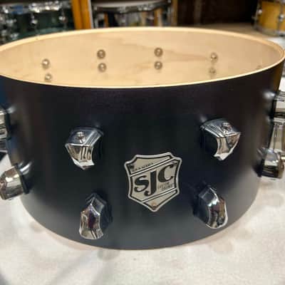 SJC 7"X14" Tour Model 10 ply maple (1274-12154) 11/24/20 - Black Matte Lacquer image 6
