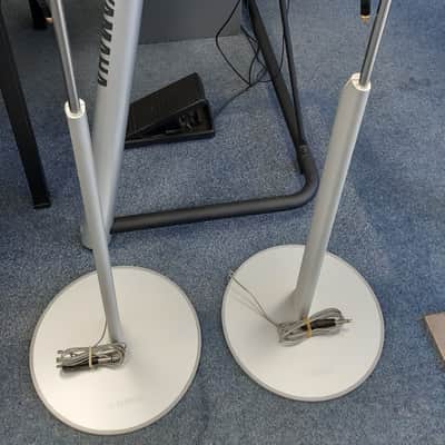 Yamaha TRS-SPS80 Satellite Speaker Stands For Genos & Tyros 2, 3, 4, 5 - Silver