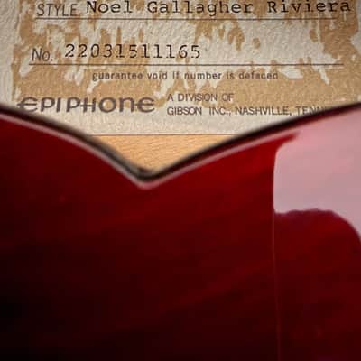 Epiphone Noel Gallagher Signature Riviera 2022 - Present - Dark Wine Red image 8