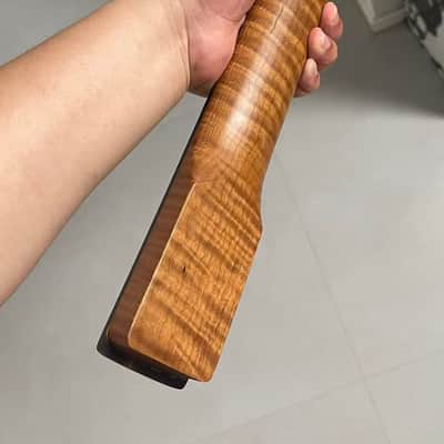 1 round-end stainless steel AAAA 22frets roasted flame Maple 22fret Roasted flame Maple Electric guitar neck Ebony fingerboard。 image 7