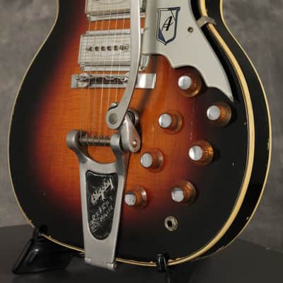 Airline 3 Kleenex Pickups w/original Bigsby Vibrato 1960s Sunburst image 10