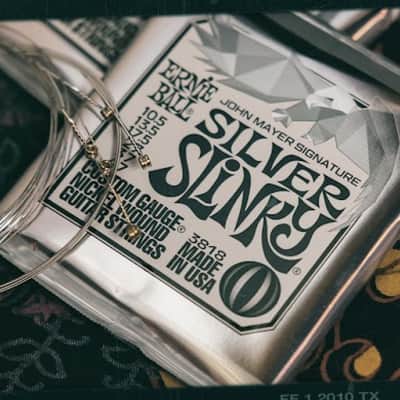 Ernie Ball John Mayer Silver Slinky Electric Guitar Strings 10.5-47 Gauge image 2