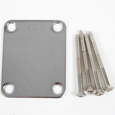 1958 Fender Stratocaster/Telecaster/Jazzmaster/Esquire/Jazz/Precision Bass 4-Bolt Pre-CBS 1950s USA Neck Plate image 1