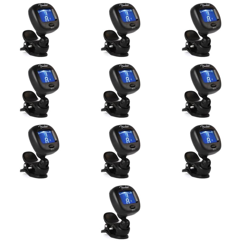 Fender FT-1 Pro Chromatic Clip-on Headstock Tuner 10-pack image 1
