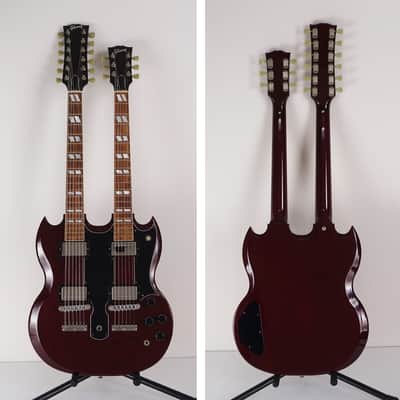 1992 Gibson EDS-1275 Double Neck SG Cherry Red with Original Hardshell Case image 3