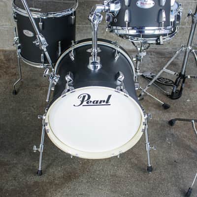 Pearl Midtown 4-Piece Drum Kit (16,10,13,SD) with Hardware - Matte Asphalt Black image 8