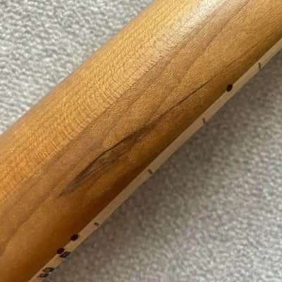 Red Left Handed Guitar Maple Wood Neck, 24 Frets Fingerboard image 7