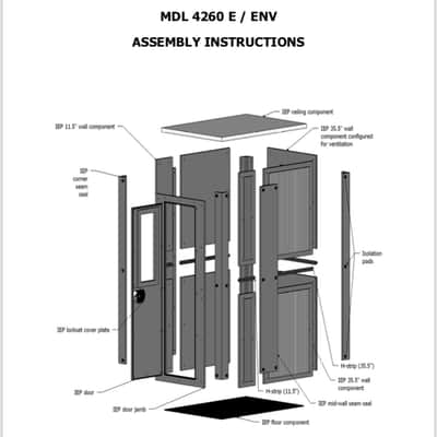 WHISPERROOM DOUBLE WALLS [“3.5 X 5] MDL 4260 E Prof. Sound Booth image 25