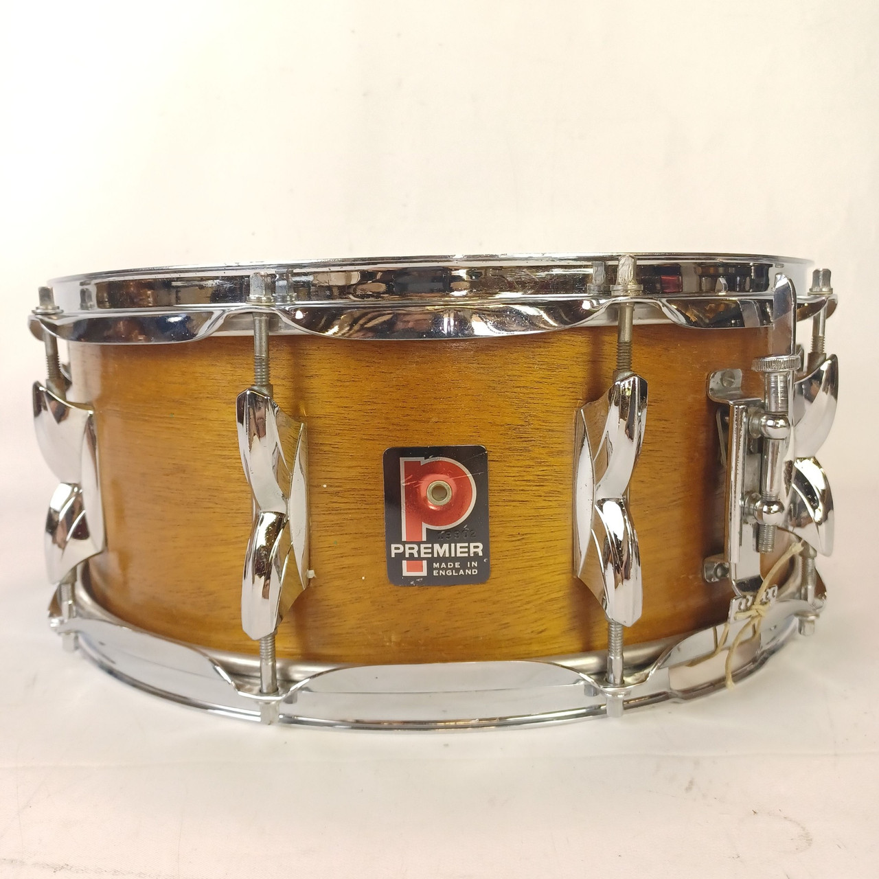 Premier Hi-Fi Custom#33 Snare Drum African Mahogany 10-Lug 5.5x14"Vintage 70s UK — main photograph