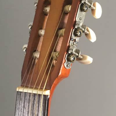 Vintage Kawai MIJ Japan Classical Guitar Lefty Conversion 1960s Natural Relic Martin Style Binding Bonus Gig Case image 6