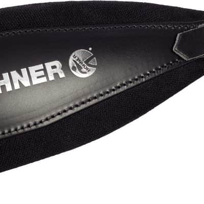 Hohner 44 In. x 4 In. Leather & Velvet Accordion Straps X-Large w/ Back Strap (ACC15-BLK/BLK) image 3