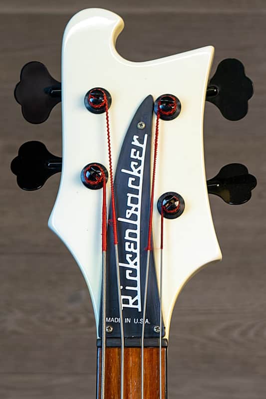 Rickenbacker 4003 4 String Bass White/Black Binding 1990 | Reverb