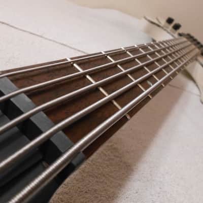 Cort C5H Artisan Series RH 5 String Electric Bass, White Pearl, OE Bag NEAR MINT image 7